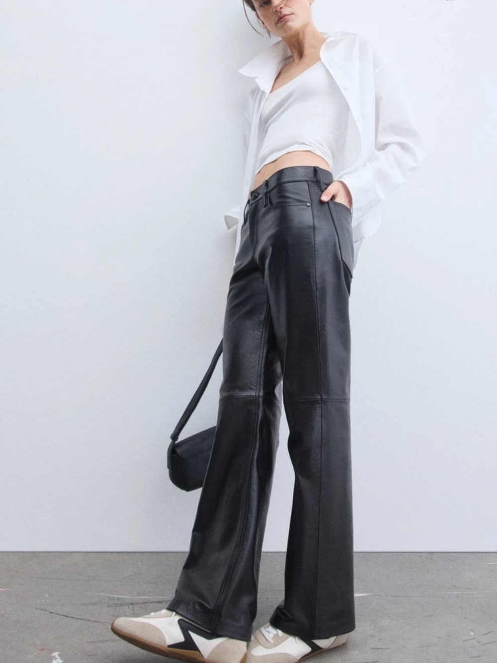 rag & bone Women’s Cam Relax Fit Black Leather NEW WITH TAGS SIZE: 28 - Picture 8 of 13